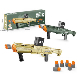 Samlok 2023 Hight Quality Toy For Kids DP-12 Double Shot Soft Bullet Gun (Specially Made Soft Bullet) shooting game toys