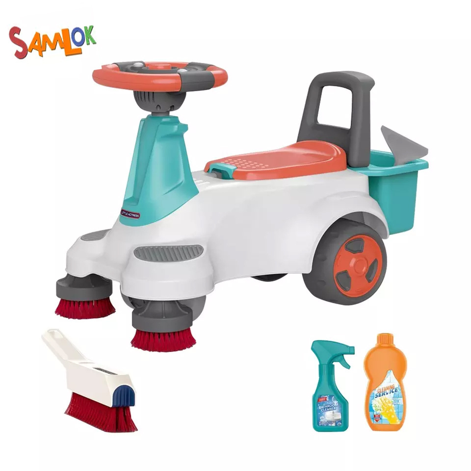 4 Wheels Riding Toys Ride On Car Educational Toys housework wash learning Children car  With Sound And Music