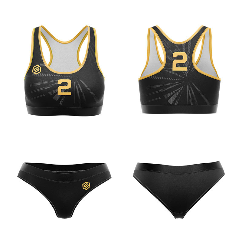 Custom Wholesale Women Sublimation Printed Beach Volleyball Bras And Shorts Girls Volleyball Uniforms Wear