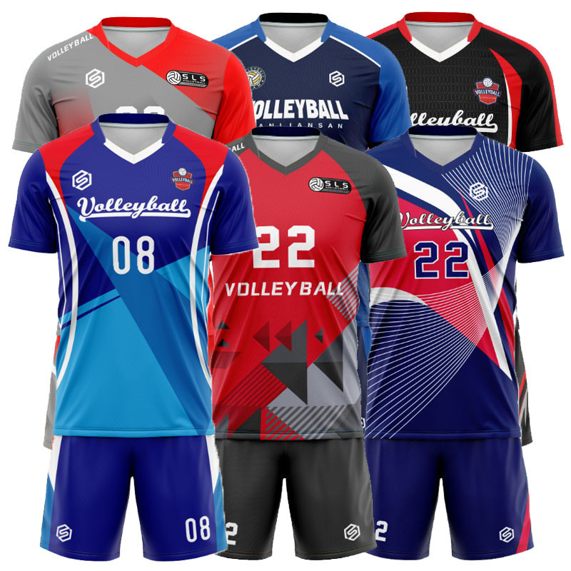 Wholesale Printing Volleyball Jerseys Sets Custom Man Women Volleyball Uniforms Sublimation Logo Volleyball Wear