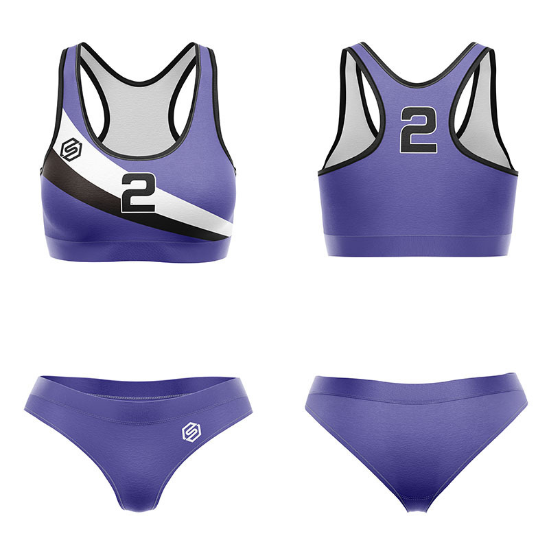 Custom Wholesale Women Sublimation Printed Beach Volleyball Bras And Shorts Girls Volleyball Uniforms Wear