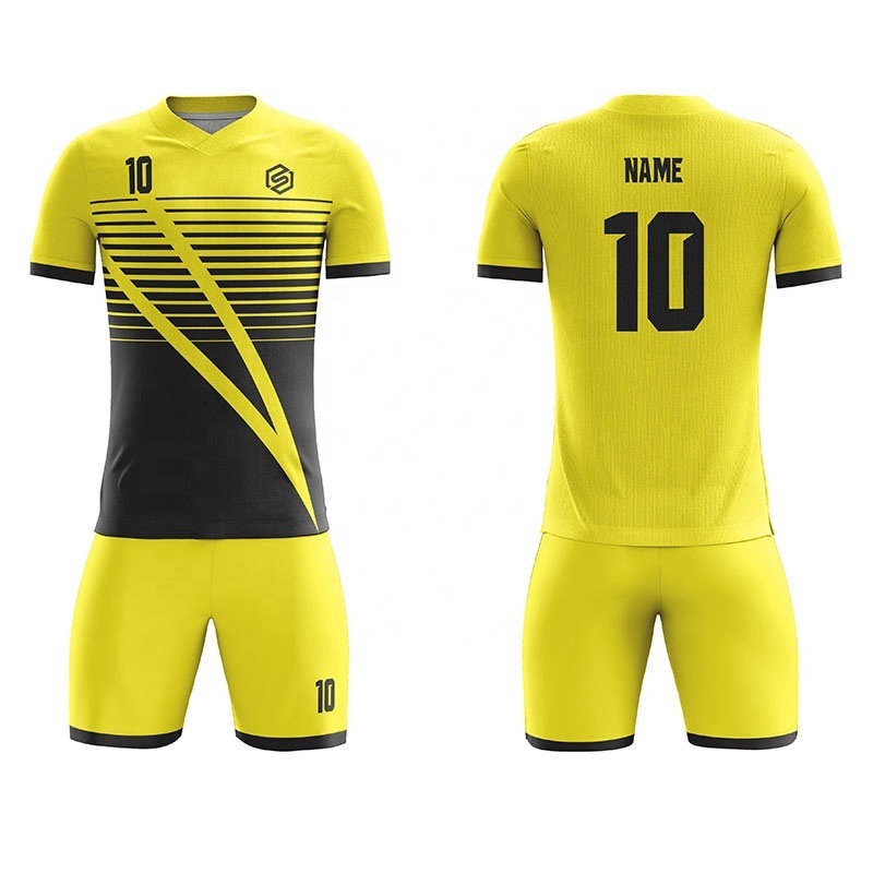 Sublimate soccer uniform kit set blank sport shirt custom football jersey soccer tracksuit