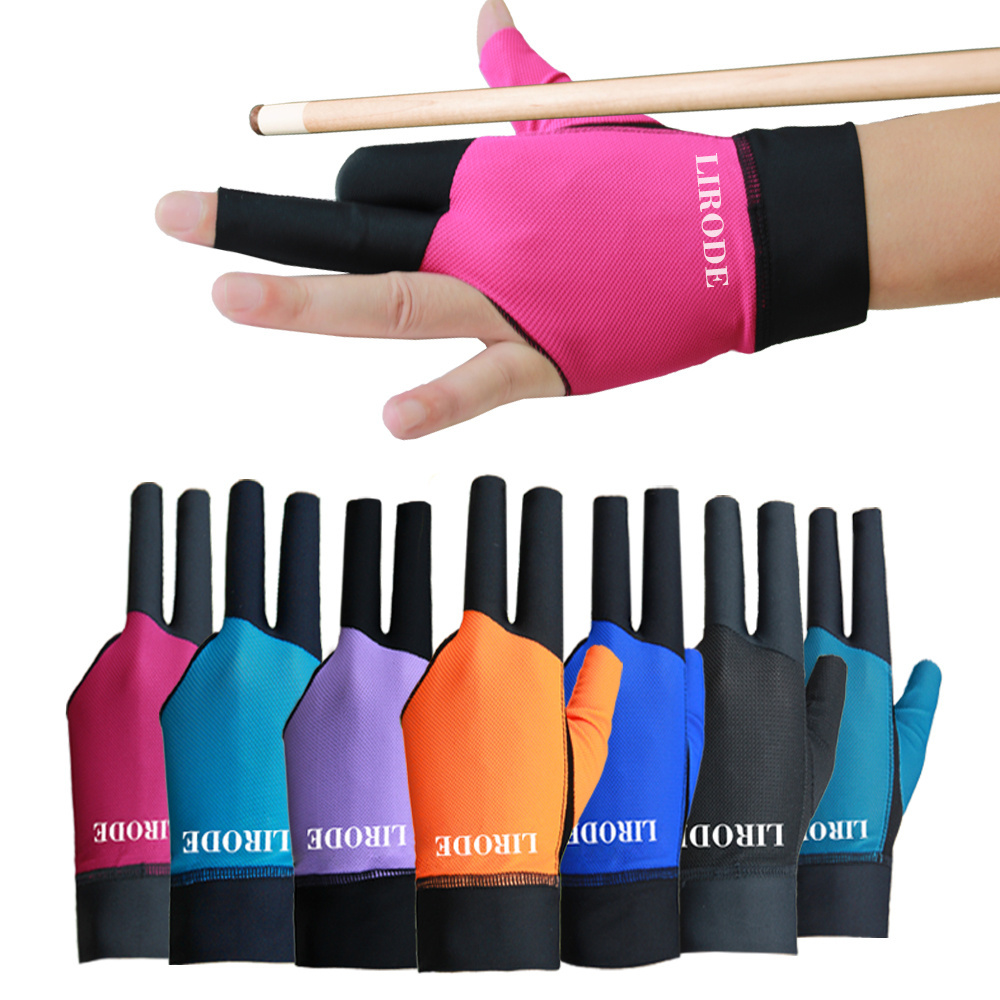 Billiard Gloves Manufacturers Wholesale low price 3 Finger Snooker Gloves Left or Right Hand Billiard Pool Cue Gloves