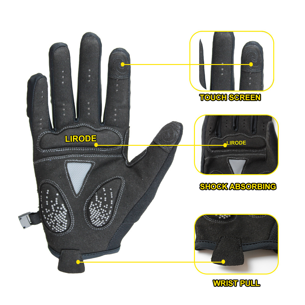 Custom Color Men Women Cycling Bike Riding Gloves Best Winter Windproof Water Resistant Bicycle Gloves For Outdoor Driving