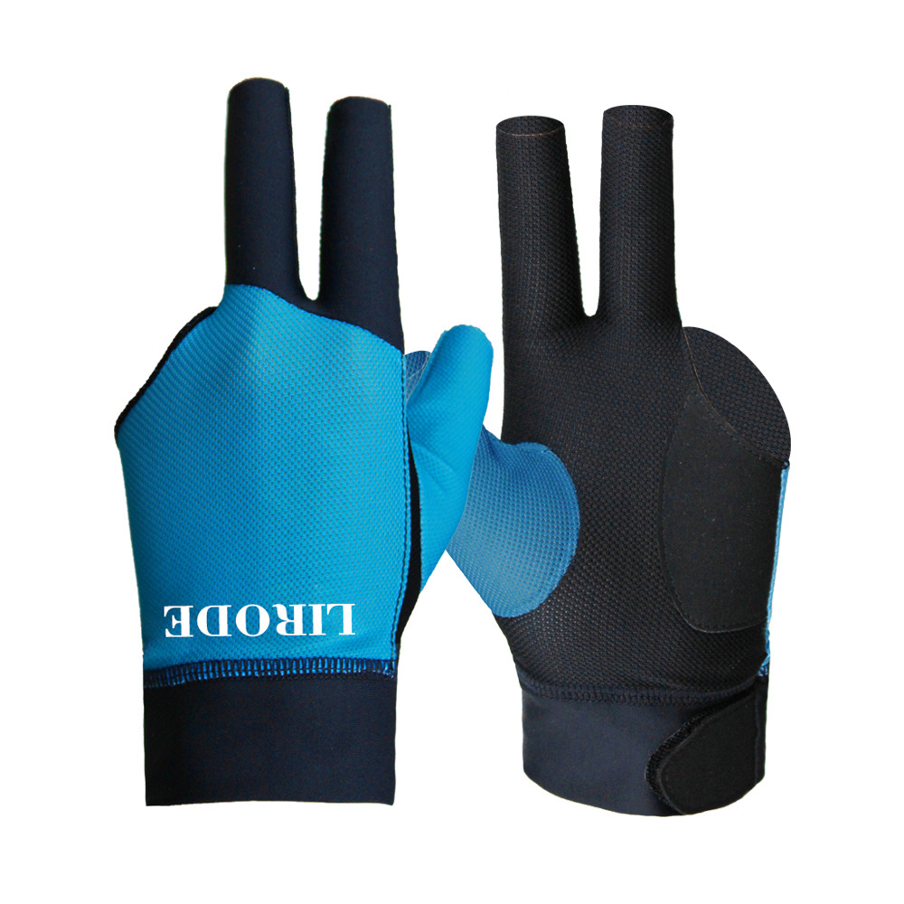 Billiard Gloves Manufacturers Wholesale low price 3 Finger Snooker Gloves Left or Right Hand Billiard Pool Cue Gloves