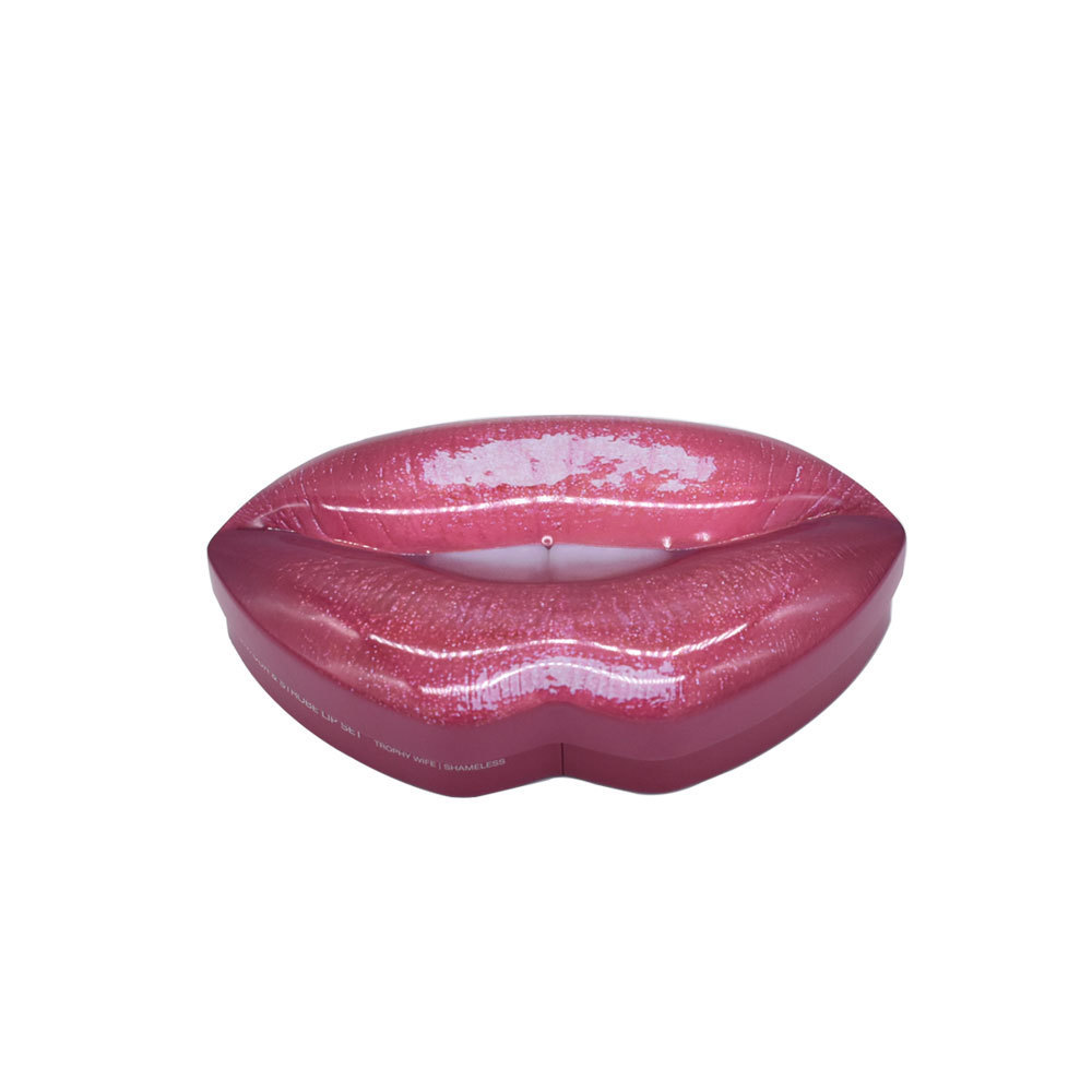 Cosmetic Lip Sleep Mask Lip Balm Metal Lip Shaped Tin Box