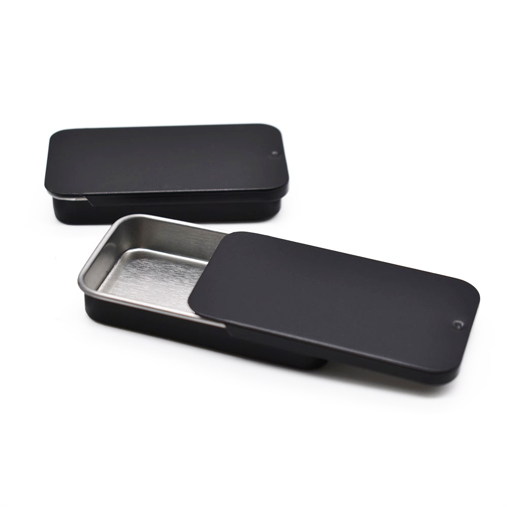 Small Slide Lid Lip Balm Storage Tin Container Packaging Metal Tin Box