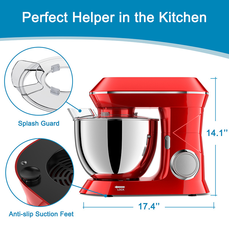 Household OEM kitchen planetary 6.5L 7L 8L 10L electric stand dough food cake mixer