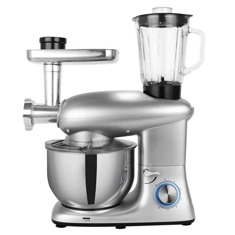 6.0-Litre High Capacity Stand Mixer with Meat Grinder and Juicer 1500W Electric Food Processor Dough Kneading Machine Home Used