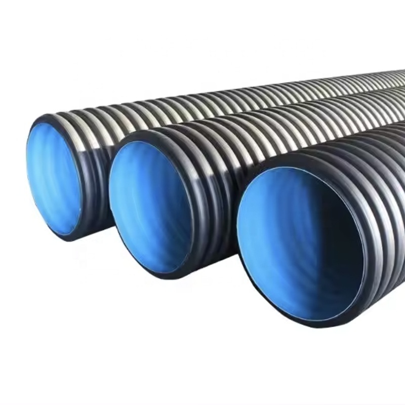 High Quality Large Diameter Drains Corrugated Pipe Plastic Tubes Sewage Drain Pipe For Drainage And Sewage Pipes