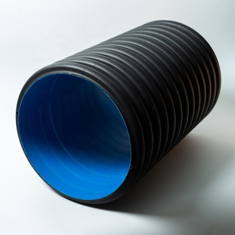 High Quality Large Diameter Drains Corrugated Pipe Plastic Tubes Sewage Drain Pipe For Drainage And Sewage Pipes