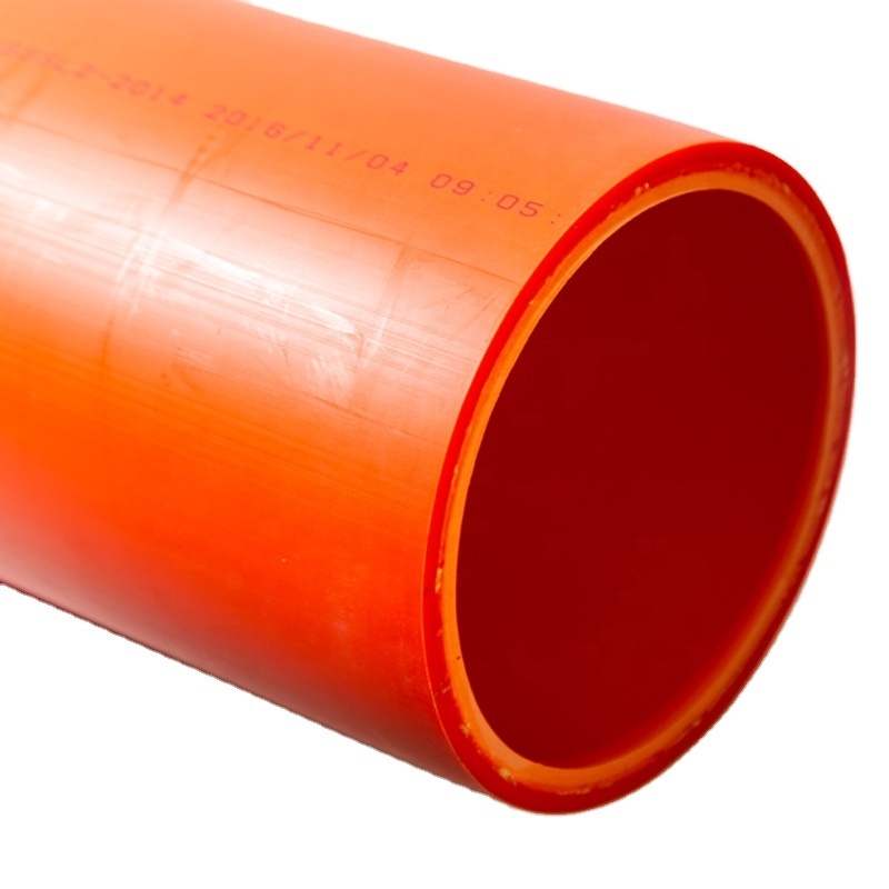 HS Higher Standards Underground Protection Sleeve Tube PVC-C High Voltage Power Cable Sheath Pipe Customized Orange 4 Mm 2 Pcs