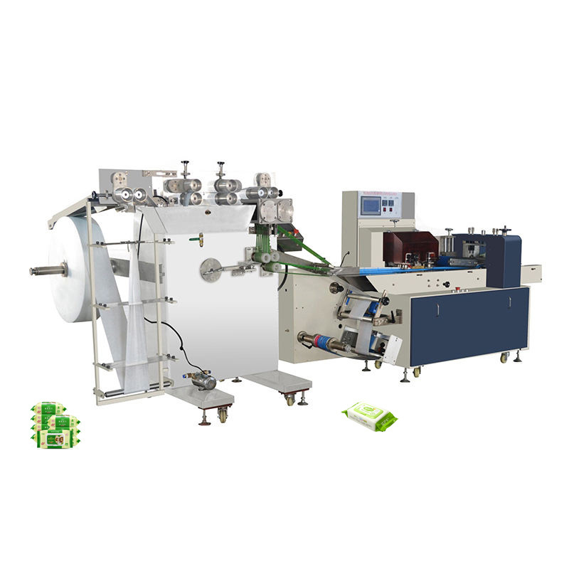 Automatic baby diaper wipes making machine and packing machine with folding and cutting machine