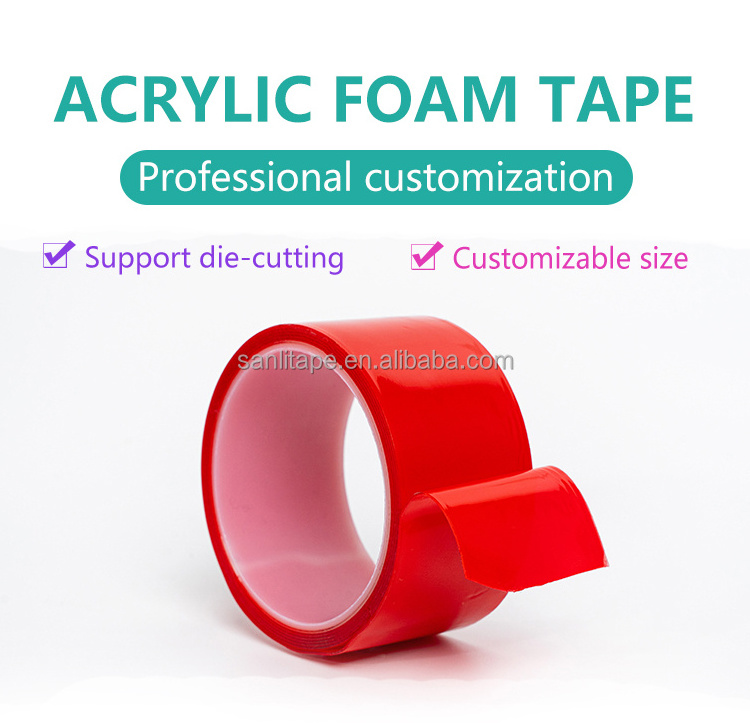 Acrylic Adhesive Tape Double Sided Clear Acrylic Tape Waterproof High Sticky For Glasses and Stainless steel wall floor fixing