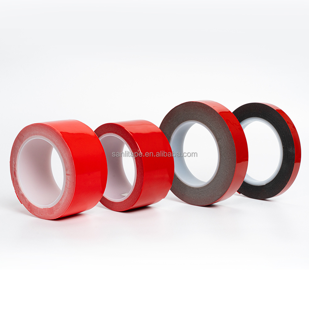 Silicone Glue Strong Mounting Adhesive Tape Double Sided Transparent Tape Red Film Liner