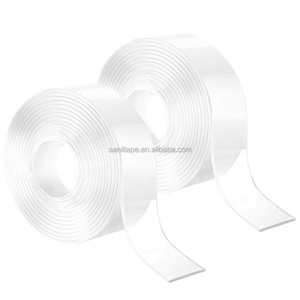 Double Sided Washable Adhesive Tape Multifunctional Removable  Reusable Transparent Grip nano Tape carpet mounting tape