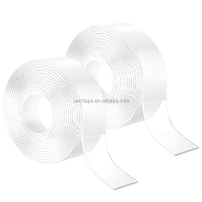 Double Sided Washable Adhesive Tape Multifunctional Removable  Reusable Transparent Grip nano Tape carpet mounting tape