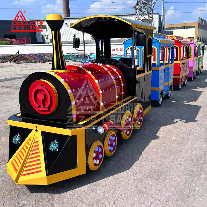 Cheap Prices 24 Passengers Shopping Mall Outdoor Carnival Mini Amusement Park Rides Electric Trackless Train For Kids Adult