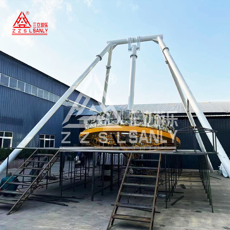 Large Theme Park Equipment Spinning Adults Carnival Game Giant Frisbee Thrill Amusement Park Swing Hammer Big Pendulum Rides