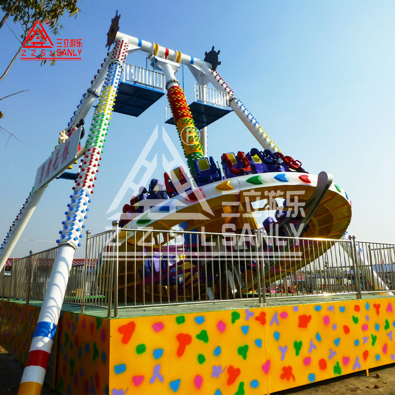 Large Theme Park Equipment Spinning Adults Carnival Game Giant Frisbee Thrill Amusement Park Swing Hammer Big Pendulum Rides