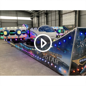 Popular Carnival Indoor Shopping Mall Attraction Funfair Attraction UFO Crazy Amusement Park Ride Flying Car For Adults Kids