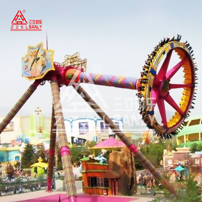 CE Certified Amusement Park Attraction Carnival Fun Fair Twister Meteor Hammer Thrill Giant Frisbee Big Pendulum Ride For Sale