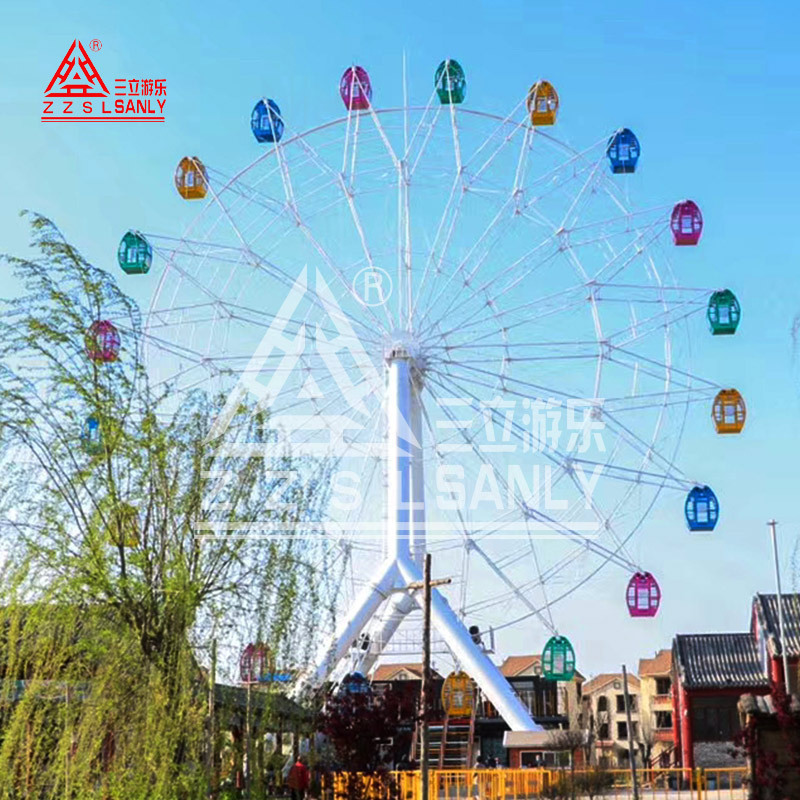 CE Certification Sanly Theme Park Playground Attraction Popular Game Sightseeing Large Giant 38m Ferris Wheel Manufacturer