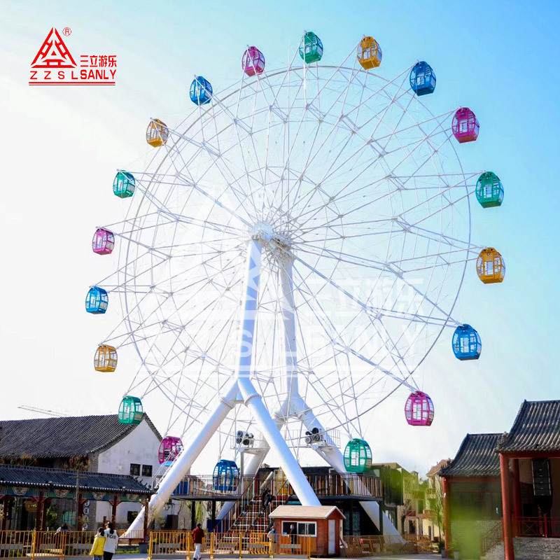 CE Certification Sanly Theme Park Playground Attraction Popular Game Sightseeing Large Giant 38m Ferris Wheel Manufacturer