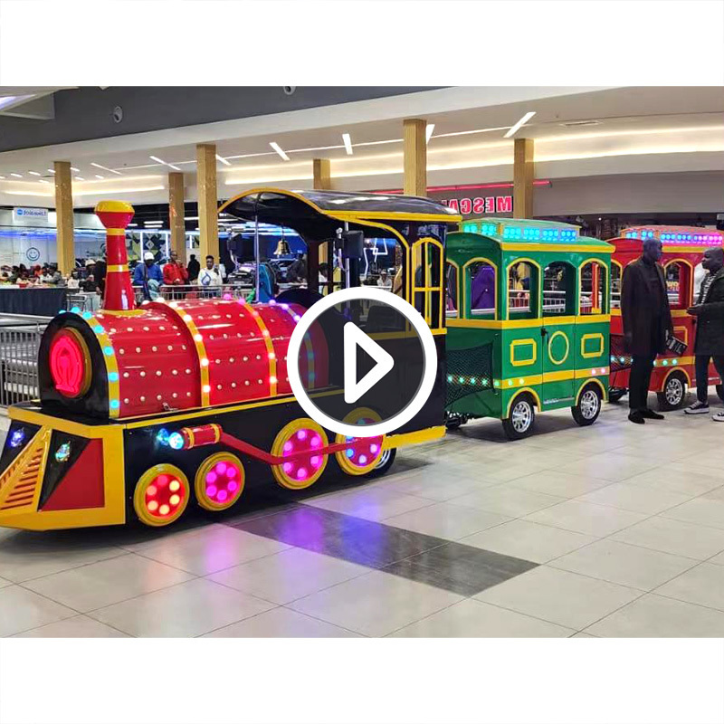 Fun Train Ride Amusement Park Mall Wattman Electric Mini Express Trackless Train For Kids In Shopping Mall Center Indoor Outdoor