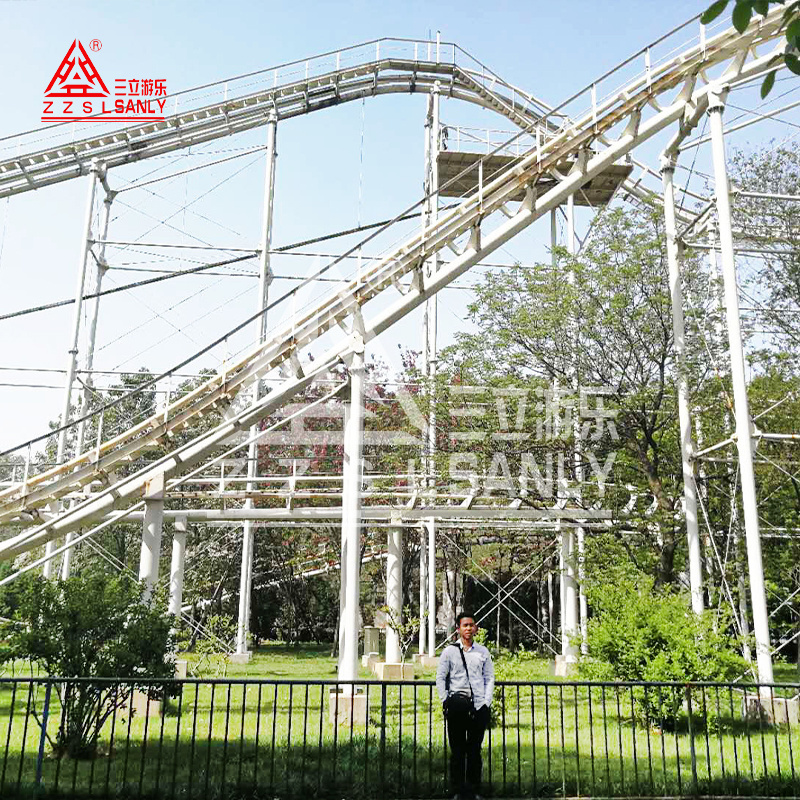 Customized Large Scale Thrilling Amusement Park Rides Extreme 3/4/5/6 Loops Roller Coaster For Sale