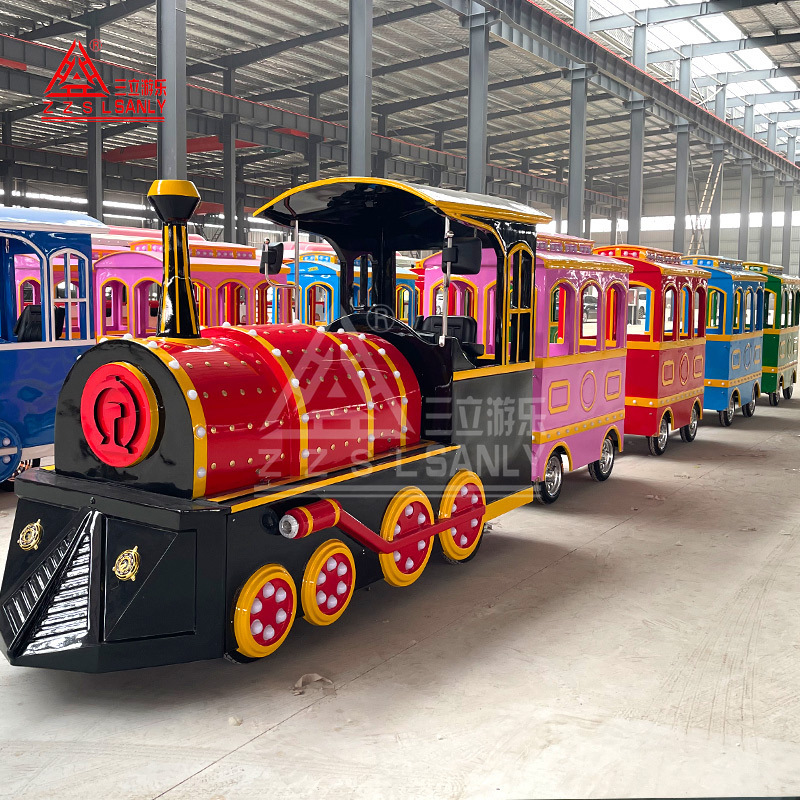 Fun Train Ride Amusement Park Mall Wattman Electric Mini Express Trackless Train For Kids In Shopping Mall Center Indoor Outdoor