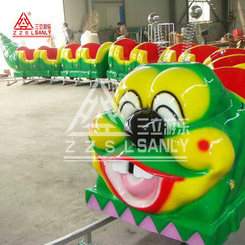 Kiddie Attraction Amusement Park Rides Kids Fruit Rotatien Train Crazy Wacky Worm Mini Caterpillar Roller Coaster For Sale