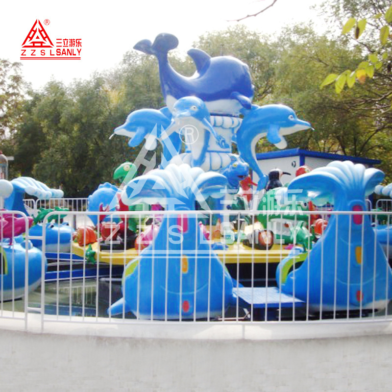 CE Certified Rotary Turntable Family Water Game Shooting Equipment Fighting Shark Island Rides Kids Amusement Park For Sale