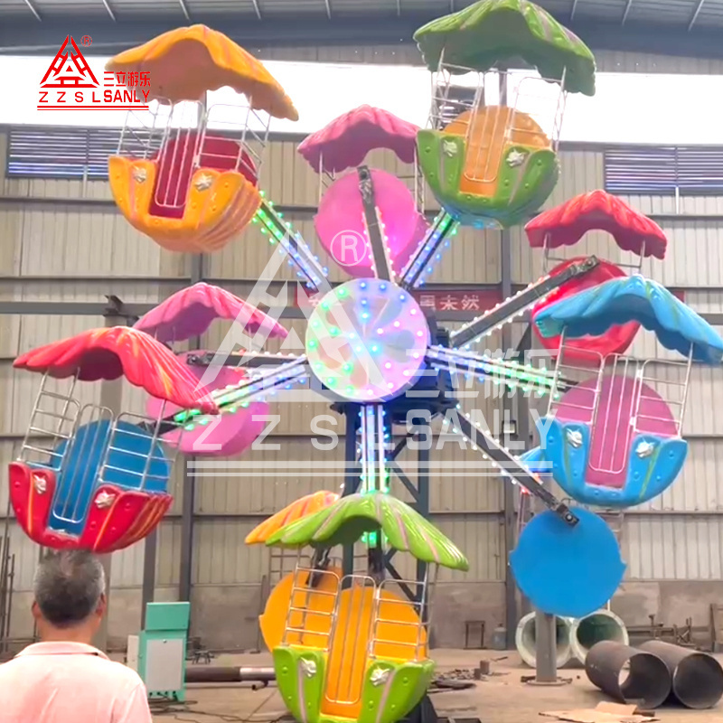 20 Seats Double Side Carnival Games Mini Ferris Wheel Playground Fun Kiddie Attractions Rotary Small Ferris Wheel For Sale