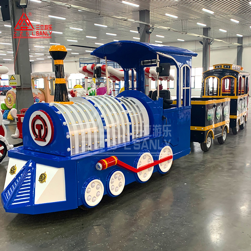 Cheap Prices 24 Passengers Shopping Mall Outdoor Carnival Mini Amusement Park Rides Electric Trackless Train For Kids Adult