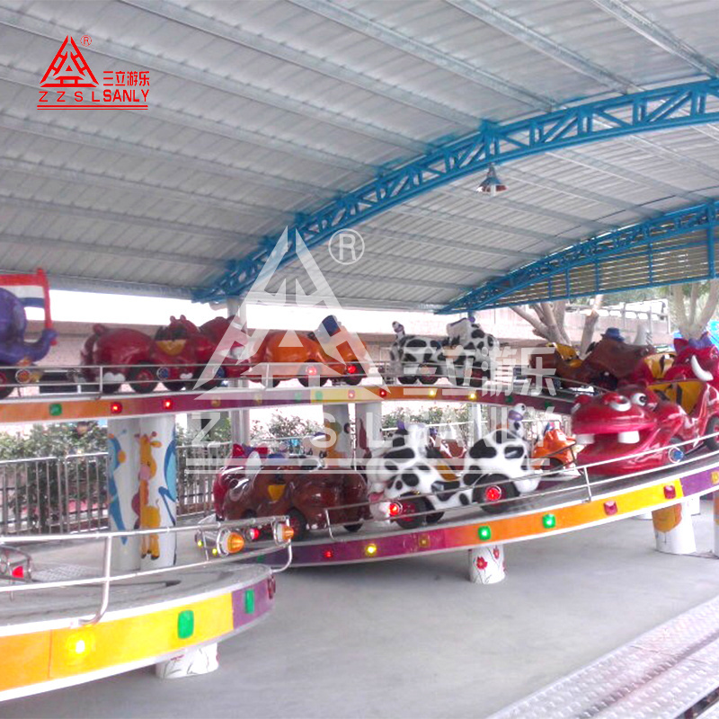 Popular Fairground Attraction Funfair Manege Kiddie Roller Coaster Train Equipment Amusement Park Mini Shuttle Rides For Sale