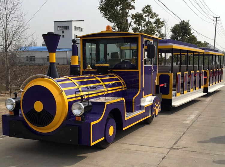 Popular Outdoor Electric Tourist Trackless Train  Attractive Amusement Park Rides Trackless Train For Sale