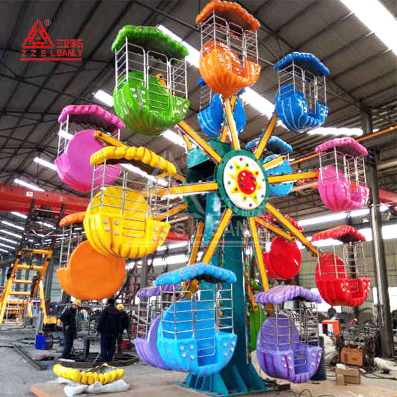 20 Seats Double Side Carnival Games Mini Ferris Wheel Playground Fun Kiddie Attractions Rotary Small Ferris Wheel For Sale