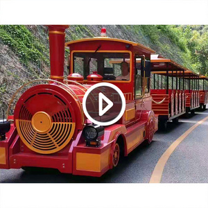 Popular Outdoor Electric Tourist Trackless Train  Attractive Amusement Park Rides Trackless Train For Sale