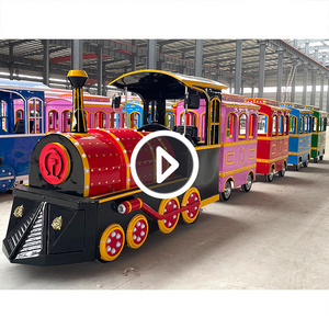 Factory Price Amusement Park Shopping Mall Attractions 24 Seats Trackless Train Ride For Sale