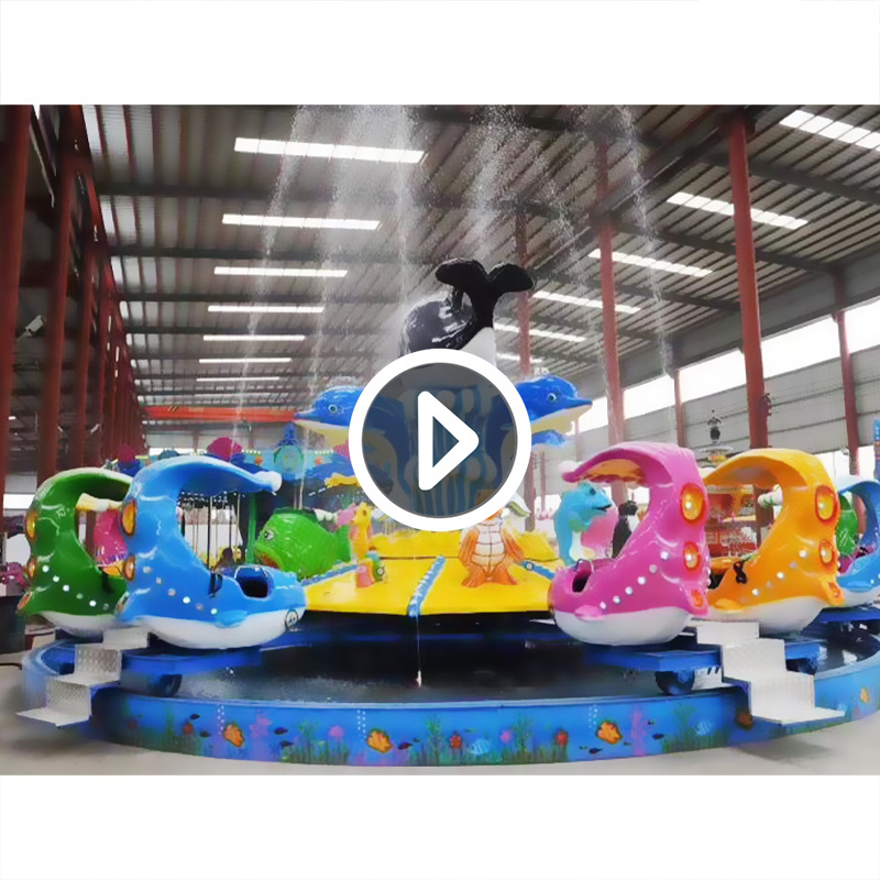 CE Certified Rotary Turntable Family Water Game Shooting Equipment Fighting Shark Island Rides Kids Amusement Park For Sale