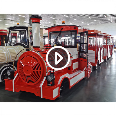 Factory Directly 27 Passengers Amusement Park Sightseeing Attraction Dotto Tourist Road Train Rides Electric Trackless Train