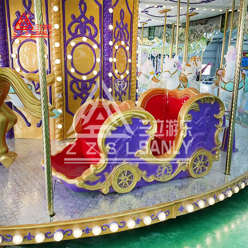 CE Certified Luxury Carousel Rides Merry Go Round Attraction Jeux De Manege A Vendre Kids Horse Amusement Park Rides Carousel