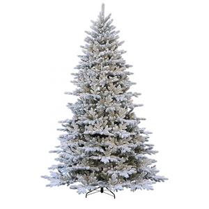 Decorated 5ft 6ft 10ft PE PVC Artificial Snow Christmas Tree Mixed Premium Flocked Arbol De Navidad Kerstbomen Trees