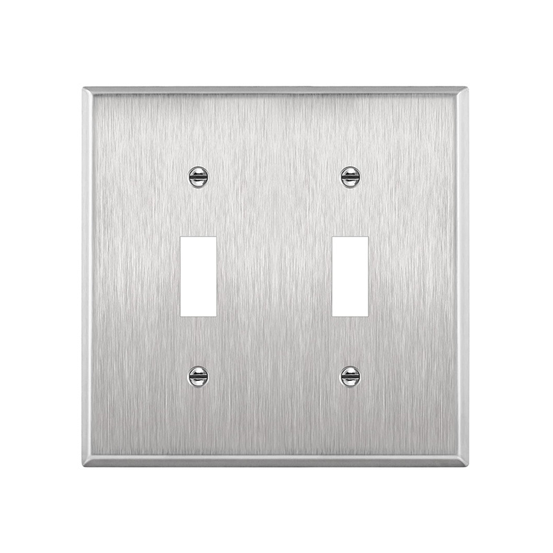 OEM 3 gang modern home Toggle Switch Dimmer Wall Plate Stainless Steel Light switches and sockets wall plates covers