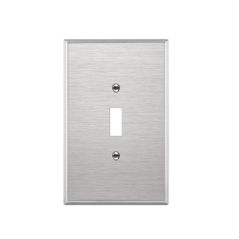 OEM 3 gang modern home Toggle Switch Dimmer Wall Plate Stainless Steel Light switches and sockets wall plates covers