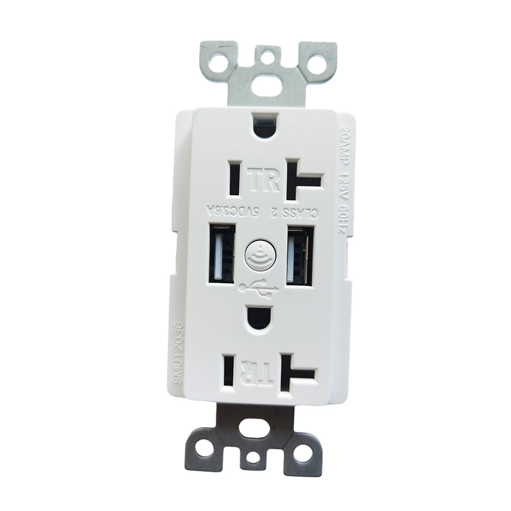 2022 Hotsale Smart Duplex 3.6A 5VDC USB Type A Wifi Multi Functional Wall Outlet TR Socket Receptacle USB Wifi Wireless Socket