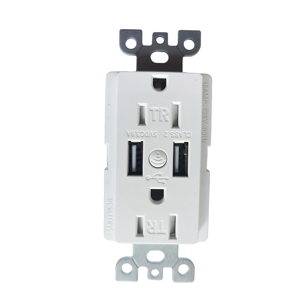 2022 Hotsale Smart Duplex 3.6A 5VDC USB Type A Wifi Multi Functional Wall Outlet TR Socket Receptacle USB Wifi Wireless Socket