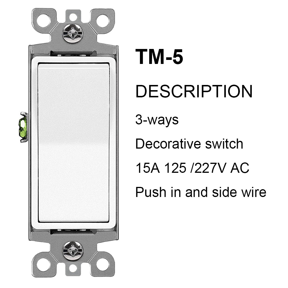 3 way decora switch 120/277V Decorative Paddle Rocker Switch Replacement wall switches dimmers