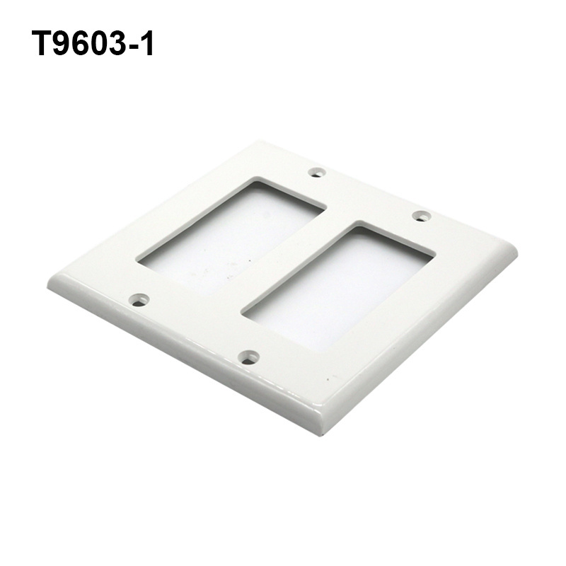 High Quality Plastic Electrical White Trip Decorator 4 Gang Wall Plate switch cover